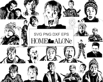 24 SVG allein Film Bundle | Kevin McCallister Classic 90er Weihnachtsfilm Mega Pack | Svg Dxf Eps Png-Datei | Sofortdownload | Cricut
