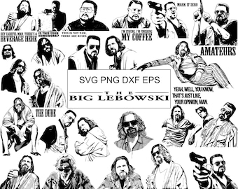 32 SVG The Big Lebowski Film Bundle | Der Dude Klassiker Kultkomödie Film Mega Pack | SVG Dxf EPS PNG Dateien | Sofortdownload | Cricut