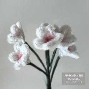 Pipe Cleaner Cherry Blossom Tutorial PDF • DIY Sakura Flowers, Chenille Stem Flower Craft • Step-by-Step Blossom Tutorial, Beginner Friendly