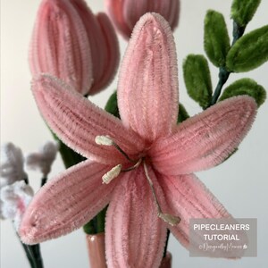 Pipe cleaner manual flowers pdf | Crafting manual for beginners | Make handmade chenille flowers for home decoration, gift for her, no ai