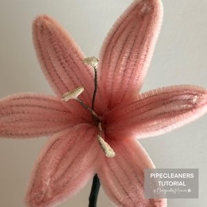 Pipe Cleaner Lily Tutorial PDF • DIY Lily Flower • Chenille Stem Flower Craft • Step-by-Step Floral Tutorial • Beginner Friendly Flower DIY