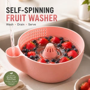 Lave-fruits à essorage automatique | Passoire à baies alimentée à l'eau, fabriquée au Canada