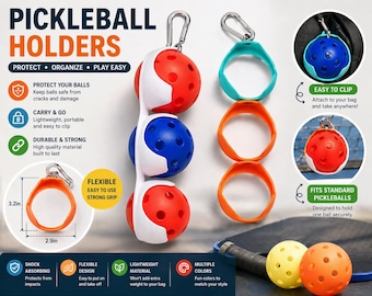 Llavero/Clip portátil para bolsa de pala de pickleball (Pelota NO incluida)
