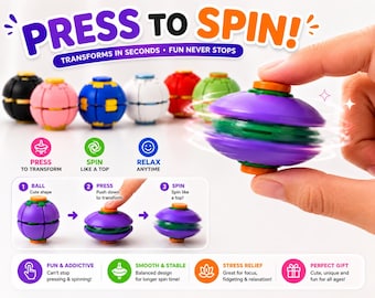 Juguete antiestrés transformable, bola giratoria que cambia de forma, juguete de escritorio impreso en 3D, alivio del estrés