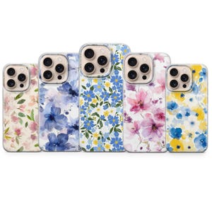 Spring Flower Phone Case Floral Cover for iPhone 17 Pro Max, 16e, 15, 14,13 & Samsung S26 Ultra,S25 FE,A57,A56, Pixel 10, 9A