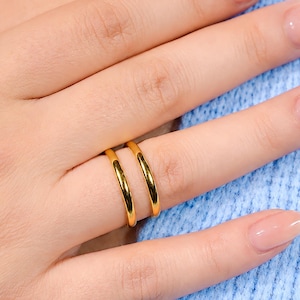 Double Band Open Ring, Adjustable Layered Ring, Gift Jewelry For Woman, Daily Wear Ring