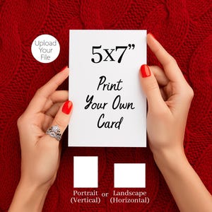 Custom 5x7 Printed Cards, Personalized Business Postcards, Logo Inserts (Cardstock)