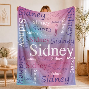 Personalized Kids Name Blanket, Custom Name Blanket, Soft Cozy Kids Throw, Newborn Baby Gift, Personalized Blanket, Teen Girl Gifts