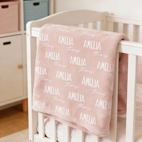 Custom Baby Blanket with Name, Personalized Name Blanket, Newborn Hospital Blanket, Custom Baby Gift, Baby Name Swaddle,blanket