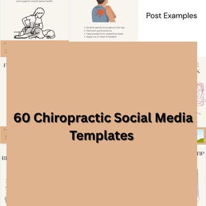 60 Chiropractic Social Media Templates | Editable Canva Posts for Chiropractors & Wellness Clinics