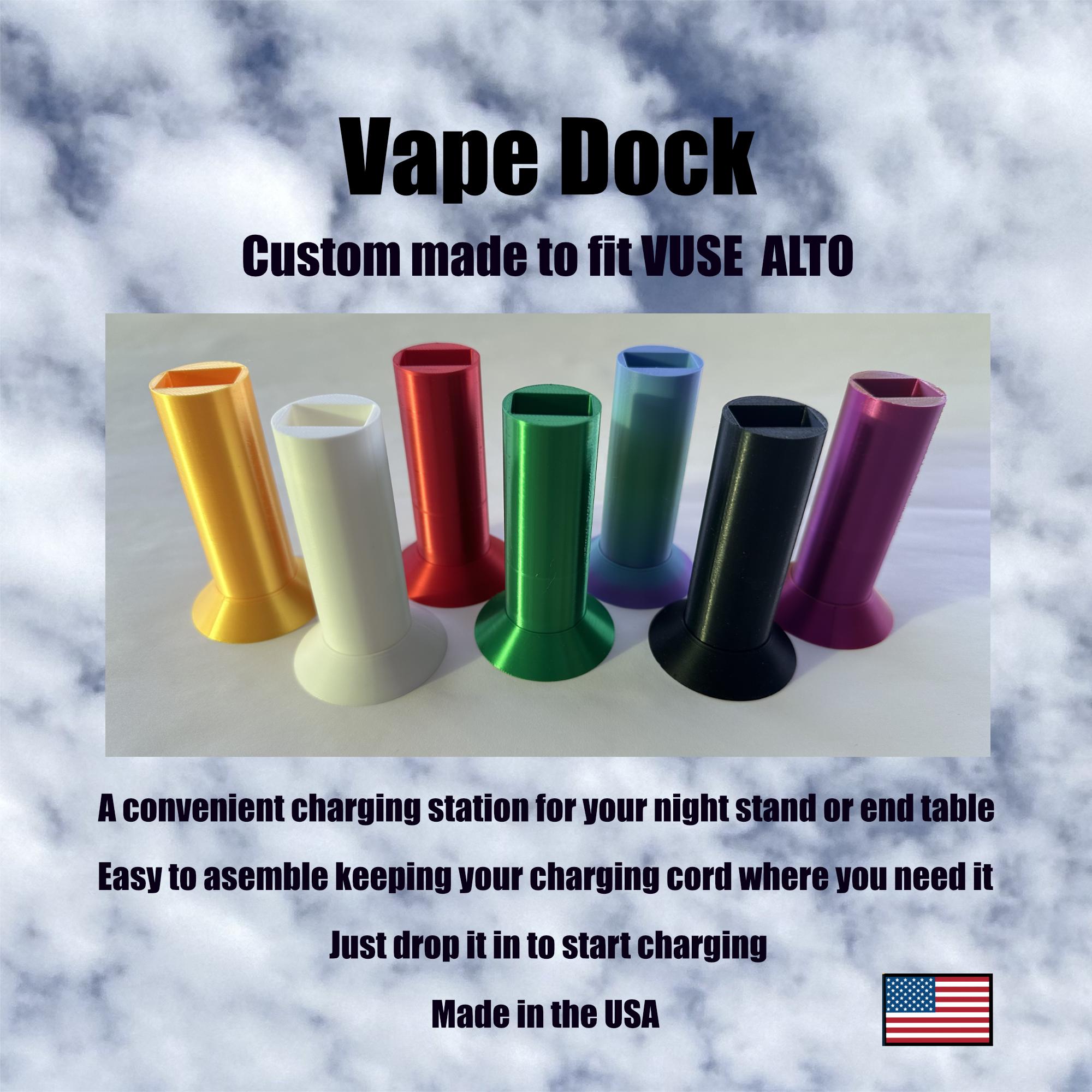 vuse portable charger Vape charging stand custom made for Alto Elf Bar Vape Juice Flavour-Rose Experience a convenient and Resin Color:Black Cobra