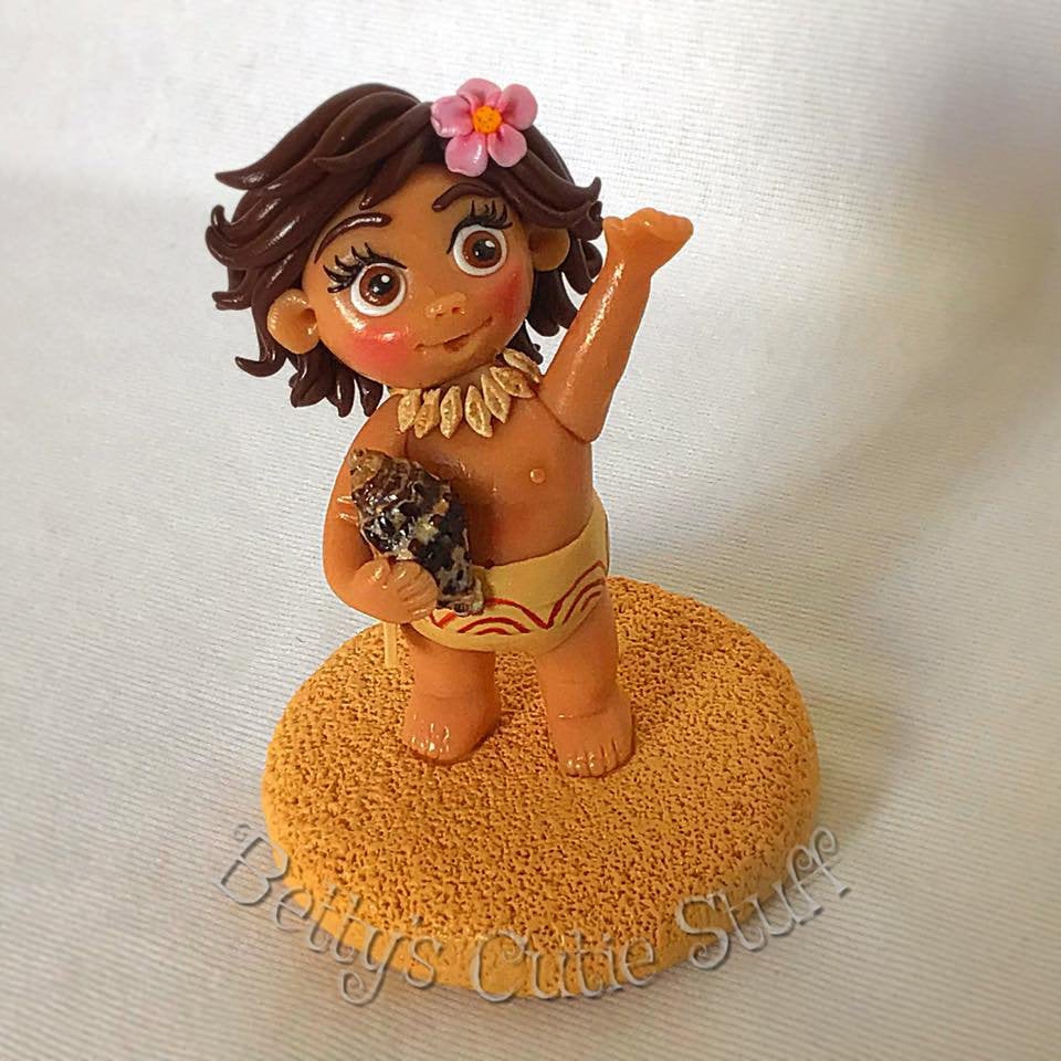 Baby Moana Inspired Theme Cake Topper 