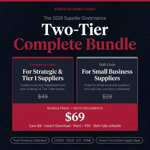 Supplier Code of Conduct Bundle - Enterprise and SME Editions - Editable Word and PDF