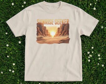 Sunrise Seeker Graphic Tee | Comfort Colors Unisex Garment-Dyed T-Shirt | Casual Print Shirt