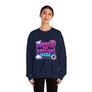 Mentally on Airplane Mode Sweatshirt | cortisol shirt, burnout meme image 4