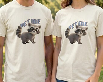 Raccoon Illustration T-Shirt | Woodland Charm Animal Graphic Tee