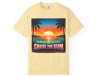 Vintage Chase the Sun Graphic T-shirt, Unisex T-Shirt, Casual Wear