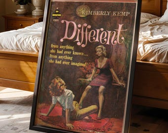 Different by Kimberly Kemp: Lesbian Rare Vintage Midwood Pulp Fiction Feminist Paperback Cover Art