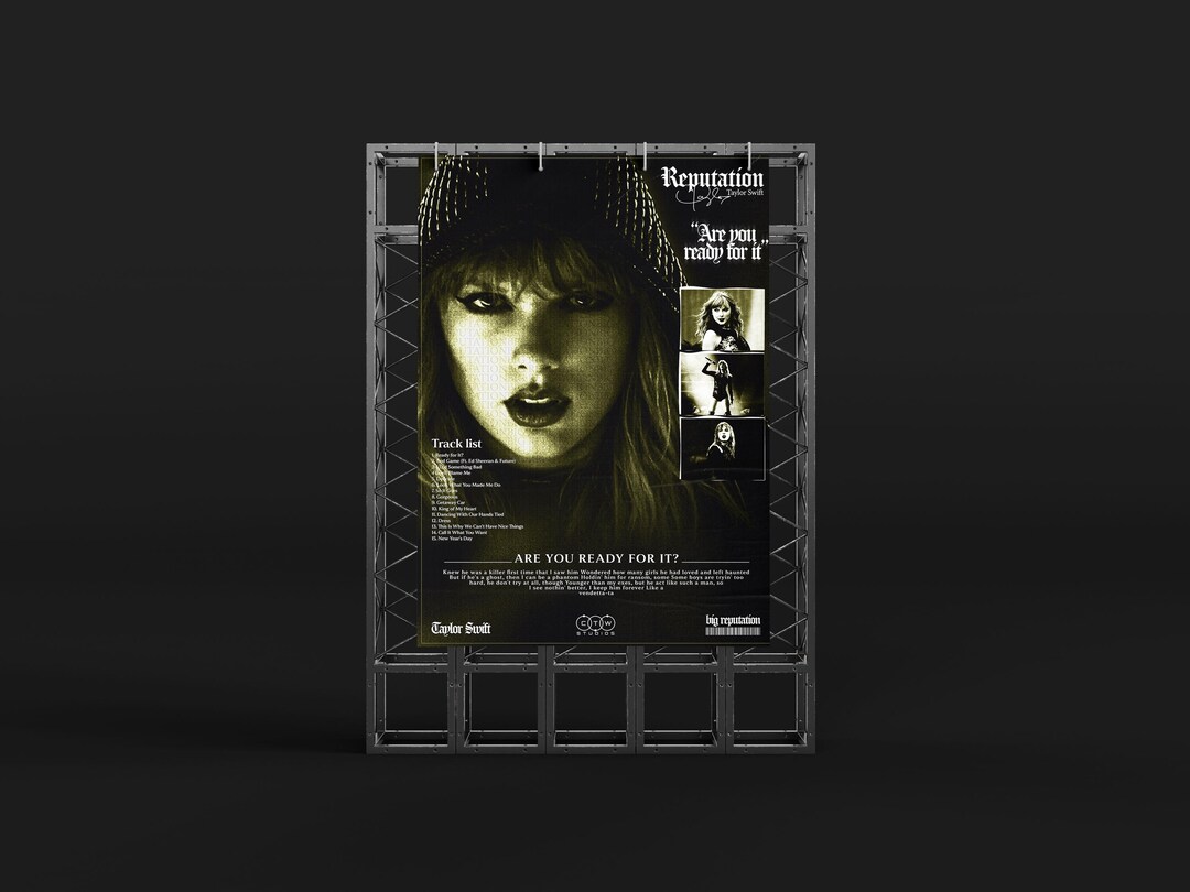 Swift Reputation Poster Taylor Swift Reputation Poster – Album Inspired Wall Art – Pop Music ...
