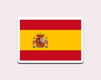 Spain Flag Sticker | Waterproof Gloss Vinyl Decal
