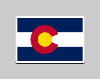 Colorado State Flag Sticker | Waterproof Vinyl Decal for Laptops, Tumblers, Cars