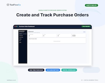 Google Sheets Purchase Order System with Supplier Tracking