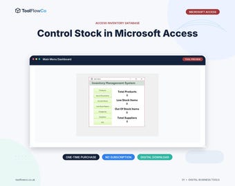 Microsoft Access Inventory Database for Stock Control and Low-Stock Alerts
