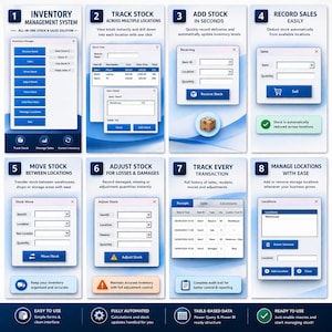 Sistema di gestione dell'inventario Excel / Monitoraggio delle scorte in più sedi (Strumento per piccole imprese)