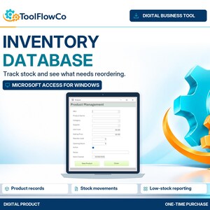 Microsoft Access Inventory Database for Stock Control and Low Stock Alerts