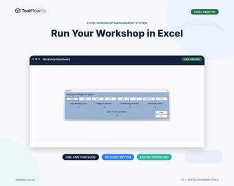 Excel Workshop Management System for Jobs, Stock and Invoices