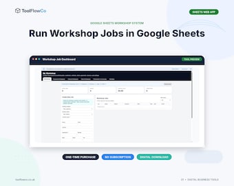 Google Sheets Workshop Job Card and Invoice System