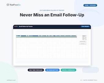 Excel Outlook Email Follow-Up Tracker with Bulk Drafts