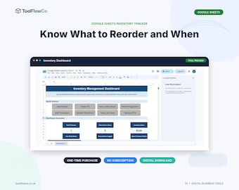 Google Sheets Inventory Tracker with Reorder Alerts