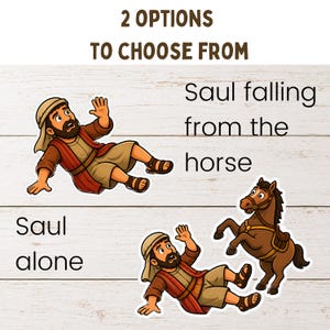 Saul to Paul craft printable includes two Bible story character options for interactive Christian preschool learning activities