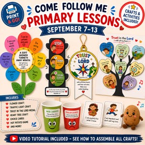 Come Follow Me 2026 September 7-13 Primary Lesson Helps | Proverbs & Ecclesiastes | Printable LDS Activities | Trust in the Lord
