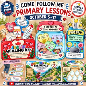 Come Follow Me 2026 October 5-11 Primary Lesson Helps | Isaiah 50-57 | Printable LDS Activities | He Hath Borne Our Griefs
