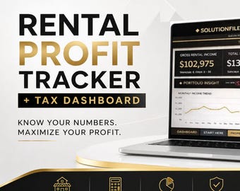 Rental Property Excel Tracker, Schedule E Spreadsheet, Landlord Income Expense Tool Digital Download