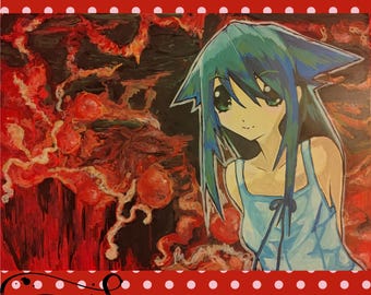 Rysunek markerem akrylowym Saya no Uta