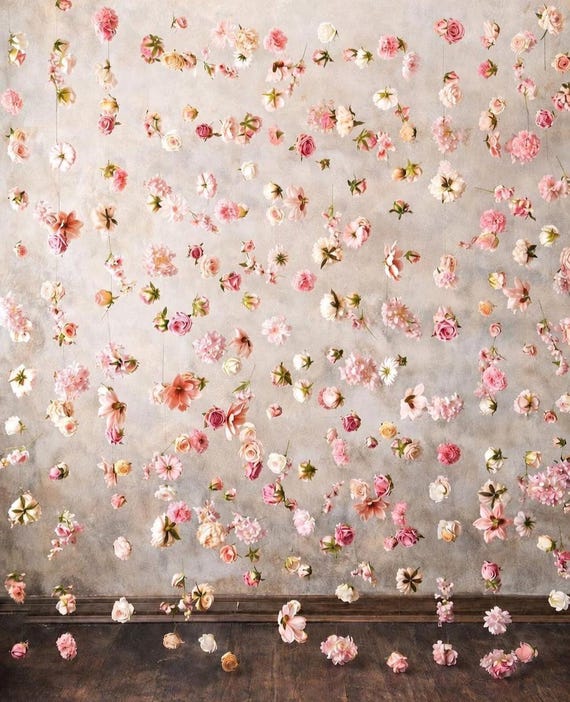 60 Piece Floating Flower Garland | DIY Hanging Flower Backdrop | Wedding, Bridal Shower, Baby Shower Decor