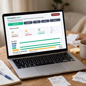 Invoice Maker App for Freelancers | Small Business Invoice Generator & Payment Tracker | HTML Invoice Template, No Subscription