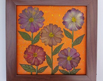 Melody of the Meadow" – Original Dried Flower Wall Art, Rustic Cottagecore Decor