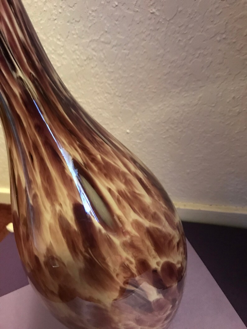 Spatterware Three Layer Cased Glass Vase