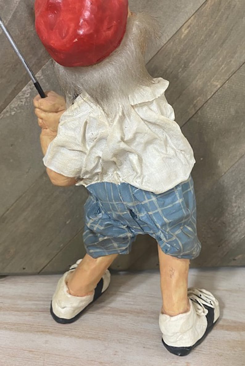 Swinging Golfer White Hair Hat Hand Crafted Figure Cast Art Industries /The World's Greatest Golf Jokes image 6