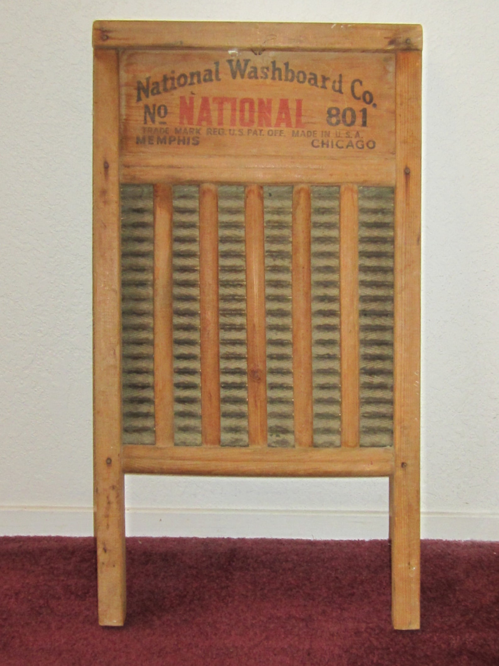 National Washboard Company Wooden and Metal Collectible Wash Etsy