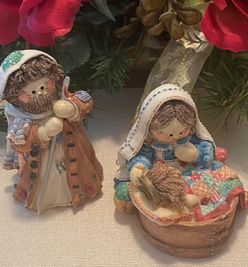 Cute as A Button Seven Piece Nativity Set 1994 ENESCO Etsy