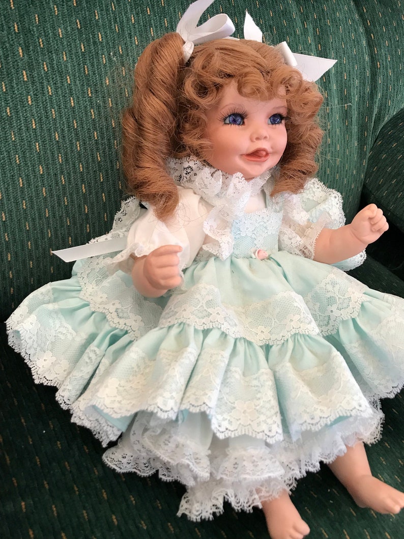Adorable Sitting Posed Vintage Collectible Doll 