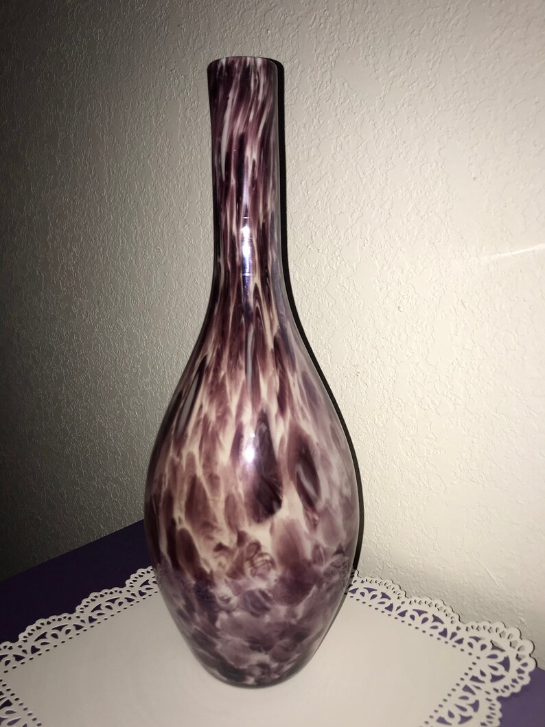 Spatterware Three Layer Cased Glass Vase