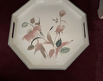 Bandeja octogonal para servir Mikasa Continental Silk Flowers de 38 cm (15 pulgadas)