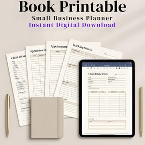 Client Record Book Printable, Digital Planner for Small Business, Client Intake Form Appointment Log