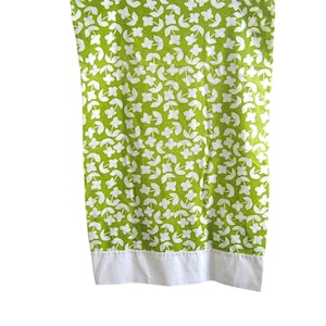 2 Chartreuse Leaf Print Pillowcases; &#39;70s Vintage Cotton Blend
